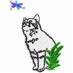 Cats Embroidery Design 8